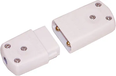 Eagle White  2 Way 10A In-line Junction Mains Cable Electrical Connector  • £3.99