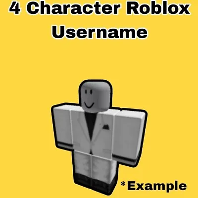 Roblox 4 Character Username (4 Letter Username) • $7.50