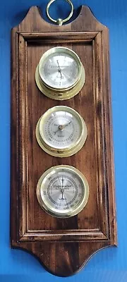 Verichron  Wall Weather Station Thermometer Barometer Hygrometer France 21 X7.5  • $0.99