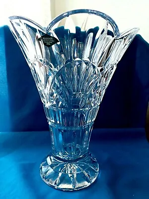 Shannon Crystal By Godinger  Large FREEDOM  VASE 24% Full Lead Crystal • $29.99