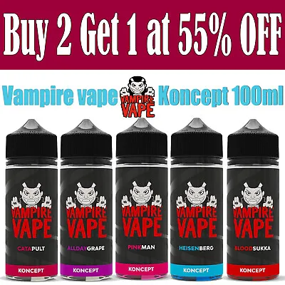 Vampire Vape Koncept E Liquid 70/30 Heisenberg Pink Man 100ml No Nicotine • £10.99