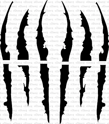 2 Pcs Monster Claw Headlight Scratches Design # 2 Vinyl Decal US Made US Seller • $9.79