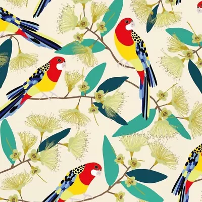 1/2 Metre JOCELYN PROUST East Rosella Rainbow Lorikeet Sewing Cotton Fabric  • $13.50