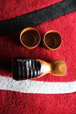 Japanese Sake Set (2 Piece) Beautiful Colour Scheme.  • $20