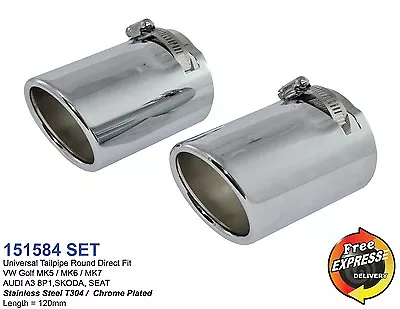 Exhaust Tips Tailpipes 3  For VW Golf 5 6 7 Touaran Scirocco SEAT Leon Audi A3  • $89.90