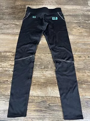 Under Armour Cold Gear Base 2.0 Pants Mens XS Fitted Black R2 • $22.99