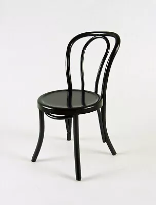 Dollhouse Miniature Black Bentwood Chair S8508 • $7.49