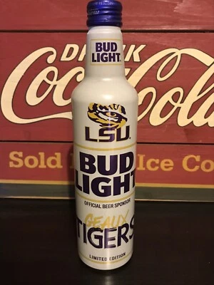 $7 • Buy 2021 Bud Light LSU Game Day 16oz Aluminum Bottle - EMPTY