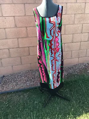 FERN VIOLETTE VINTAGE MOD Psychedelic Terry Cloth Sheath Dress Size 10 With Tag • $75