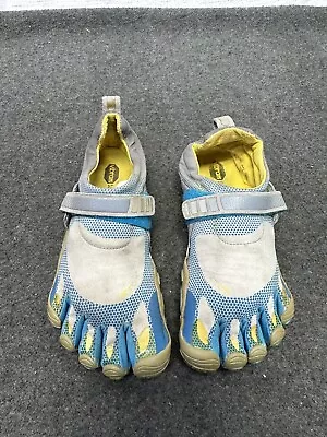 EU Size 38 Vibram Fivefingers Water Shoes Blue Yellow Fast Shipping Running • $29.01