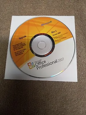 Microsoft Office Professional 2007 - Upgrade - Disk 2 Only - No Key • $12