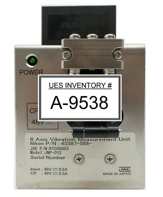JAE KT000983 6-Axis Vibration Measurement Unit JNP-012 Nikon 4S587-588 NSR Spare • $2406.18