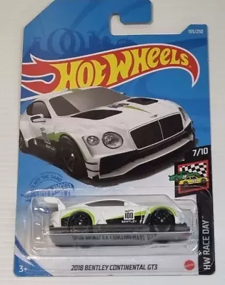 Hot Wheels - 2018 Bentley Continental GT3 - HW Race Day - 1:64 - RLS 2021 • $6.50