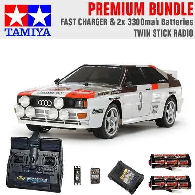 TAMIYA RC 58667 Audi Quattro A2 Rally (TT-02) 1:10 Premium Stick Radio Bundle • £224.95