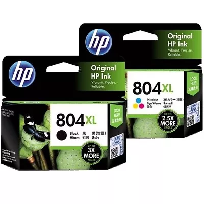 $55 • Buy Genuine Original HP 804XL High Yield Ink Cartridge Black Or Colour