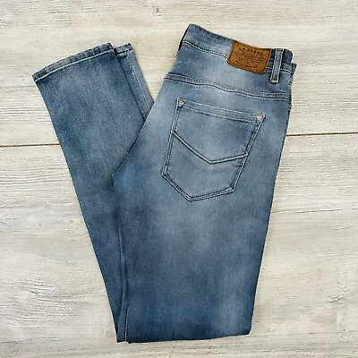 Louis Phillippe Jeans Mens 34x34 Blue Albert Light Wash Low Rise Skinny Twill • $23.99