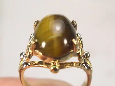 4...rings Designer Tiger Eye Semi-precious Gemstone Vintage Wholesale Lot 869 • $13.95