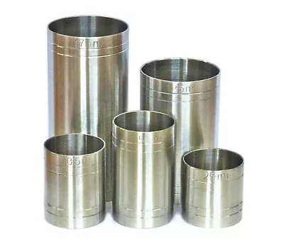 £17.99 • Buy Chef-hub Stainless Steel Thimble Bar Measure Set For Spirits & Wine Set Of 5