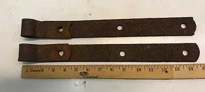 Pair Vintage 15'' Farm Barn Door Gate Strap Hinges Great Old Patina • $20