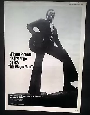 WILSON PICKETT Mr. Magic Man ORIGINAL 1973 RCA PROMOTIONAL ADVERT POSTER • £22.80