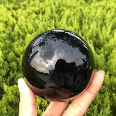 1PC Natural Obsidian Ball Crystal Decoration Mineral Specimen Energy Reiki Heal • £23.29