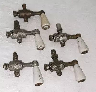 Lot Of 5 Porcelain Handle Gas Valve Controls Shut Offs • $125