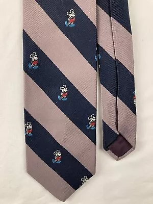 Vintage Disney Mickey Mouse Cervantes Striped Men's Necktie Tie USA Made • $14.77