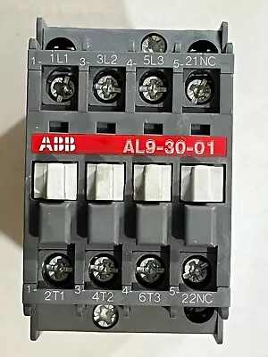 ABB AL9-30-01 21 AMP MOTOR CONTACTOR 24VDC Coil 5hp@460VAC W/CA5-01 (Lot Of 2) • $23.65