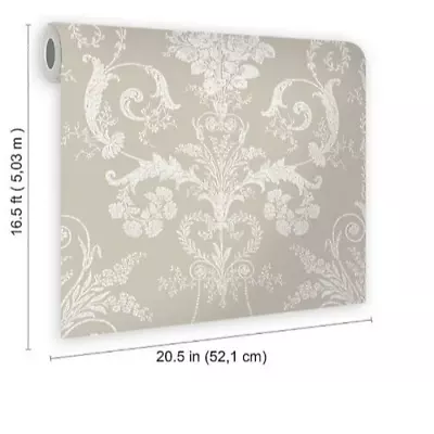 Laura Ashley Josette Dove Grey White Wallpaper 113385 Batch W081638-A/1 • £32.99