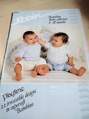 Robin Knitting Booklet R254. 22 Baby Designs In DK/4 Ply. 6-18 Months. • £1.59