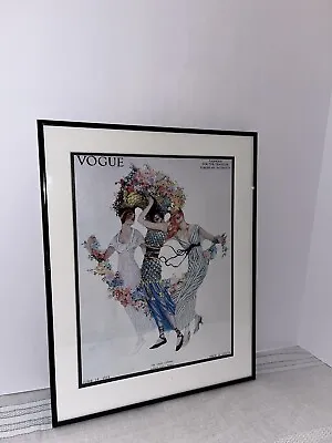 Vogue Cover June 1913 Framed Art Nouveau Print Vintage 1970 • $59