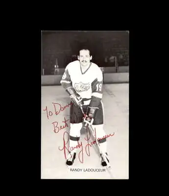 Randy Ladouceur Signed JD McCarthy Vintage Postcard 1950`s 60`s Detroit Red Wing • $15