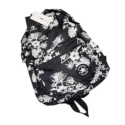 Converse Mens Bookbag Black White Graphic GO Backpack 10005986 New With Tags • $28.75