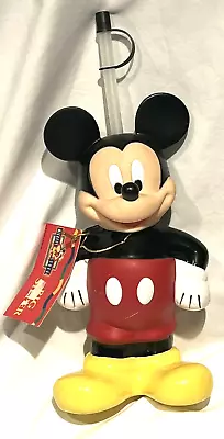 Vintage Walt Disney Mickey Mouse Monogram Water Bottle With Tag Big Sipper • $7.99