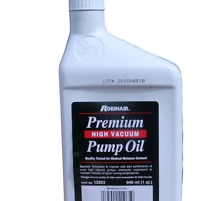 Robinair 13203.0 Premium High Vacuum Pump Oil - 1 Quart • $21.62