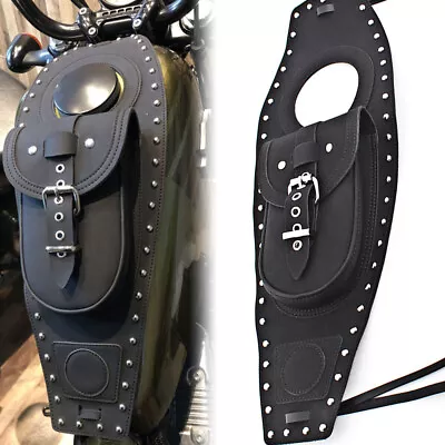 Travel Motorcycle Fuel Tank Bag Rivet Panel Bib Fit For Harley Sportster XL1200X • $28.82