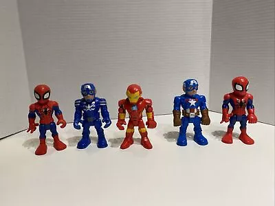 Lot 5 Playskool Heroes Marvel Super Hero Adventures Figures Hasbro Superman • $15