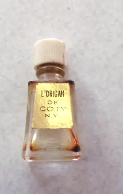 Vintage Glass L'origan De Coty N.y.  Empty Bottle    1  1/2 Inch Tall • £11.39