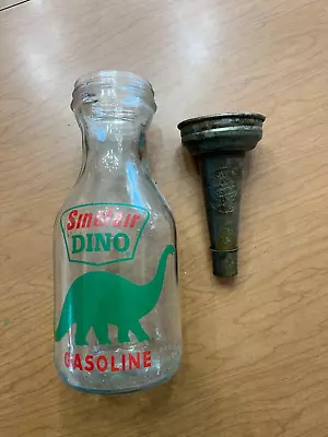 Sinclair Dino Motor Oil Bottle Spout Cap Glass Vintage Style Gas Station • $19.99