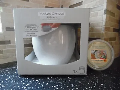 Yankee Candle Scenterpiece Melt Warmer With Timer  (Addison) + X 1 Melt Cup • £36.99