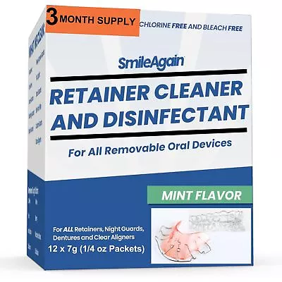 Smile Again Denture Mouth Guard Night Guard Retainer Cleaner And Disinfectant • $34.09