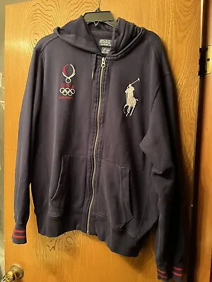 Polo Ralph Lauren 2008 Beijing Olympic Big Pony Hoodie A3 • $40