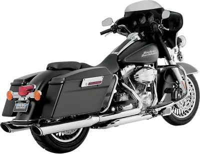 Vance & Hines Twin Slash Round Slip-On Mufflers For Harley 95-16 Touring FLH FLT • $499.99