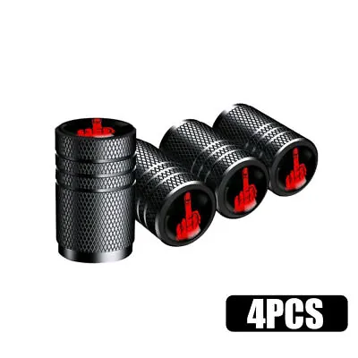 4x Middle Finger Car Wheel Tire Valve Stem Caps Cover Cap Auto Accessories Black • $7.10