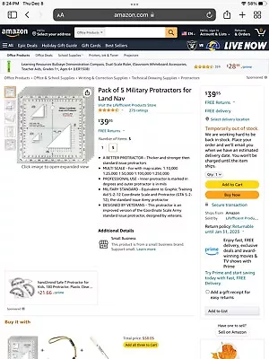 Military Protractors For Land Nvigation Gta 05-02-012 June 2008 • $30