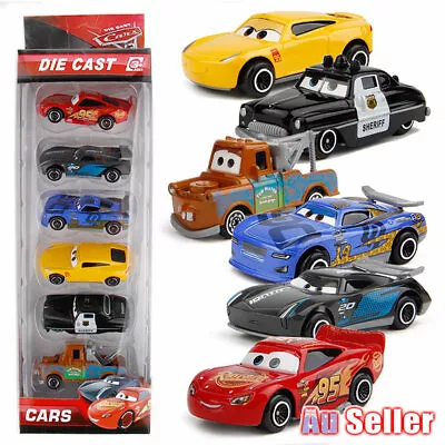 6Pcs Pixar Cars Toy Diecast Set XMAS Toy Collection Racer 3 Lightning • $16.99