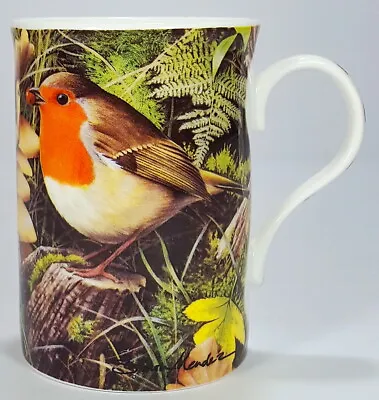 Danbury Mint Fine Bone China Robins Mugs Set Of 4 • £38