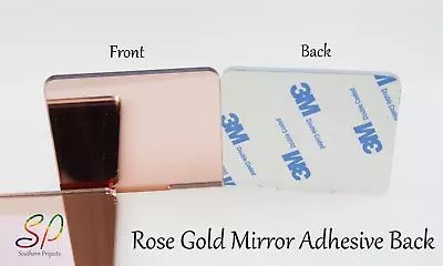 Rose Gold Mirror With Adhesive Back 3mm  Acrylic Mirror • £6.53