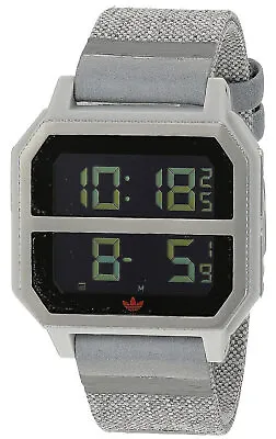 Adidas Z16 3199-00 Archive R2 Men's Digital Chronograph Watch Grey Nylon Strap • $89.95