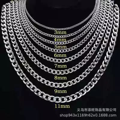 Titanium Steel Cuban Chain Trend Jewelry Man Necklace Chain Hip Hop Versatile • $2.99